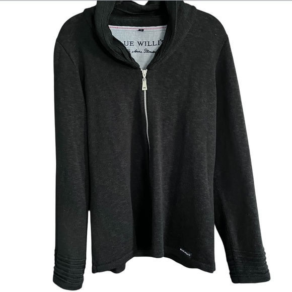 Blue Willi’s Women’s Linen Cotton Blend Hoodie in Black size Large - Picture 1 of 12